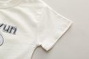 Boys Printed White Shirt with Shorts