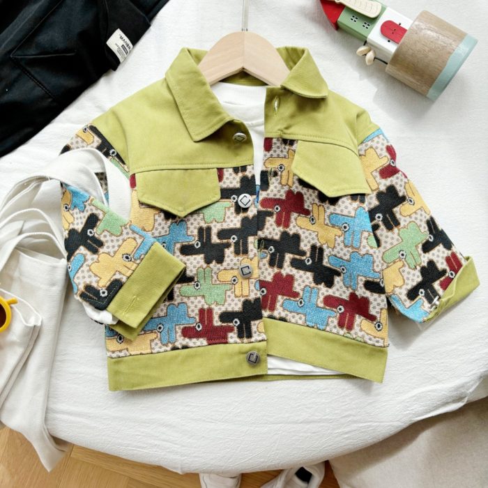 Boys 3-Piece Outfit – Trendy Printed Jacket, T-Shirt & Joggers | Ellenber - Image 2