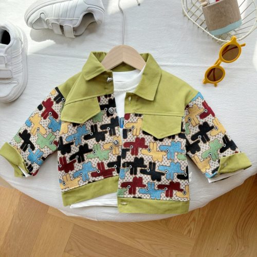 Boys 3-Piece Outfit – Trendy Printed Jacket, T-Shirt & Joggers | Ellenber