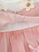 Girl Flower Dress  with Long Sleeves