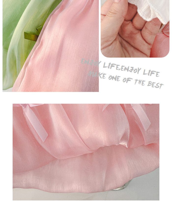 Girl Flower Dress  with Long Sleeves - Image 3