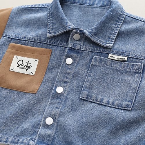 Boys’ Denim and Cotton Set – Jacket and Jogger Pants