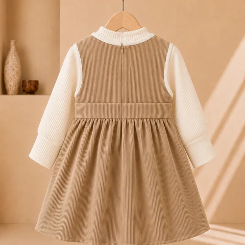 Girls Fit and Flare Embroidered Dress