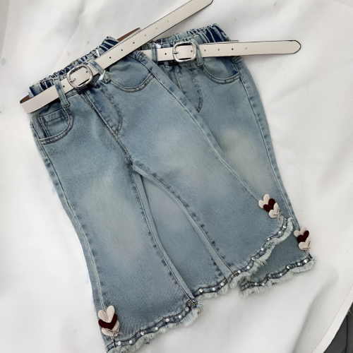 Girls Denim Jeand with Heartshape patch