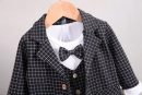 Boys Three Piece Checkered Blazer suite Set