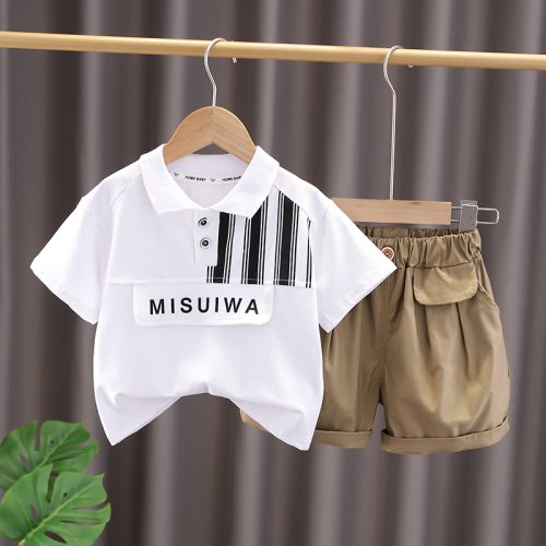 Boys collared  White T-shirt with shorts