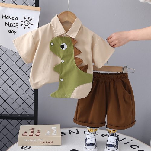 Boys two piece shirt Pant with Dinosaur Print
