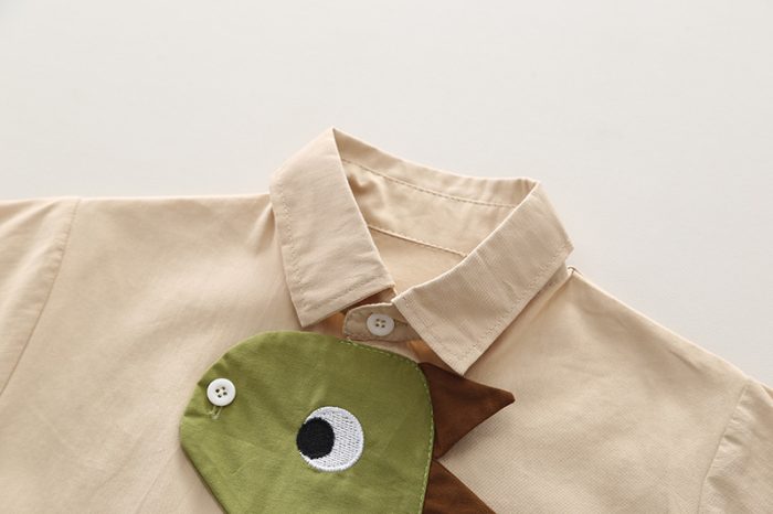 Boys two piece shirt Pant with Dinosaur Print - Image 3