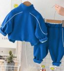 Unisex Blue cord set for boys and girls with sling bag