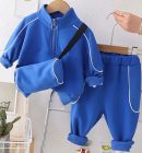 Unisex Blue cord set for boys and girls with sling bag