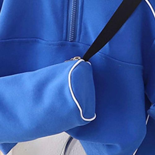 Unisex Blue cord set for boys and girls with sling bag