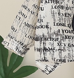 The "Mini Boss" Set: Trendy Baby Boy Black & White Graffiti Print Shirt with Tie & Trousers - Image 3